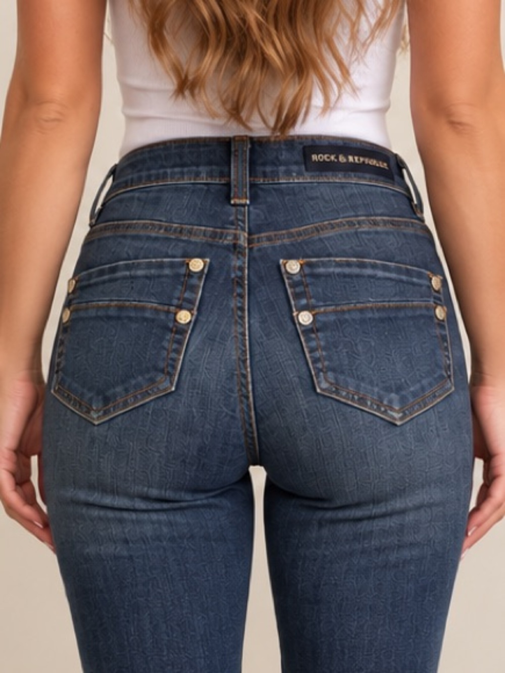 ROCK & REPUBLIC 👑 Ladies Kashmiere Jeans Dark Denim